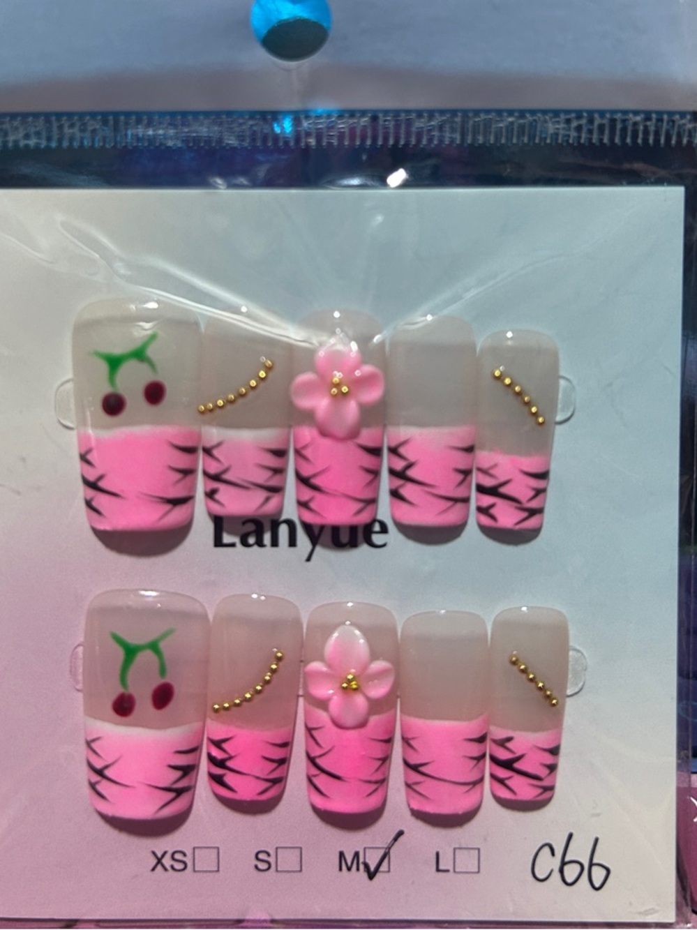 Pink Cherry Blossom Press-On Nail Set